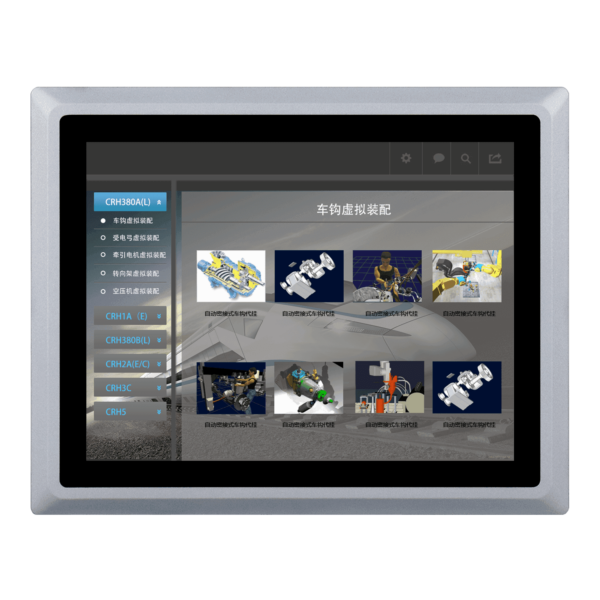 12.1 inch capacitive touch industrial monitor SCD-A121SR - Image 2