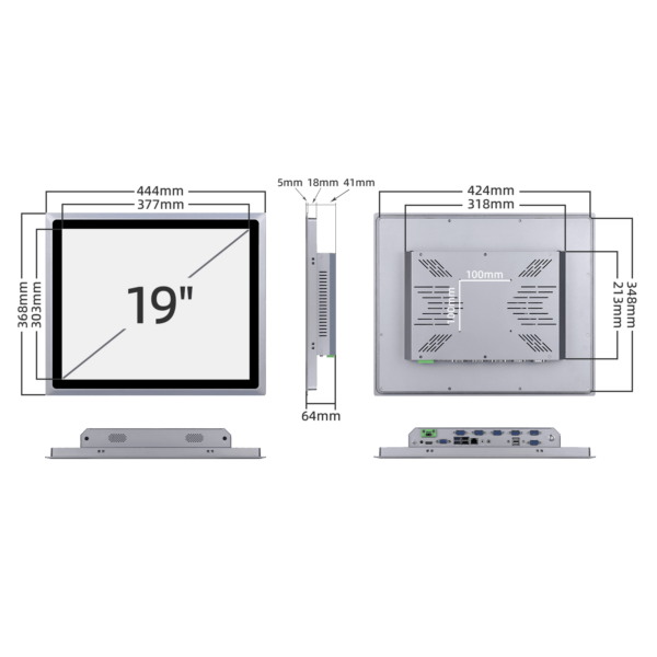19 inch Celeron J6412 Capacitive Panel PC SCP-D190SR - Image 9