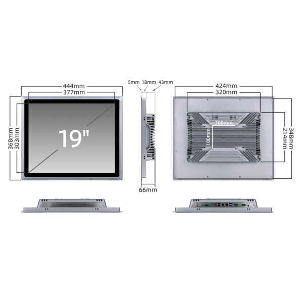 19 inch Core i3 i5 i7 industrial panel PC SCP-K190SR - Image 8