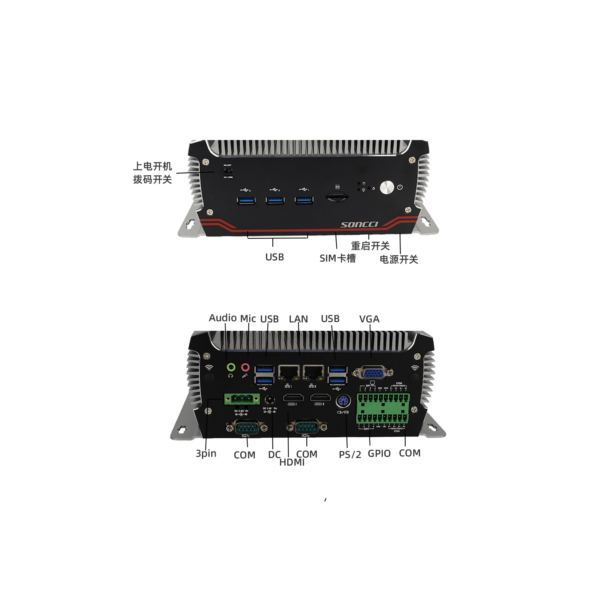SCI-S4000H2  Dual HDMI triple display wide-voltage embedded industrial computer - Image 7